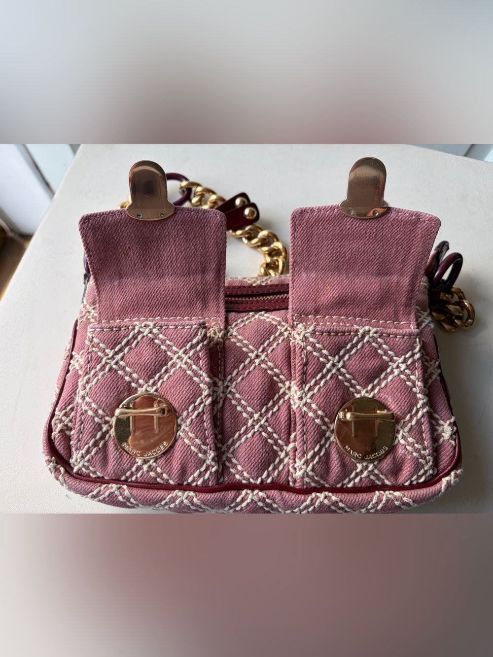 Marc Jacobs Vintage Quilted Denim Cammie Shoulder Bag - Picture 5 of 12
